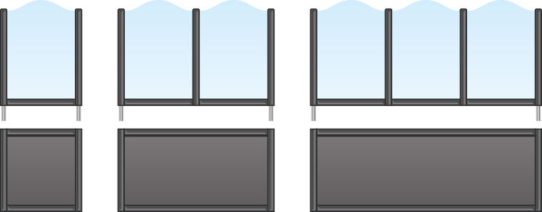 All Seasons screen modules, base and top